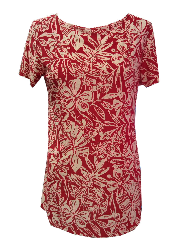 Hawaiian Mana\'o Red Short Sleeve Tee Top